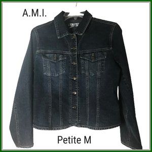 A.M.I. Women's Denim Jacket Petite Med.